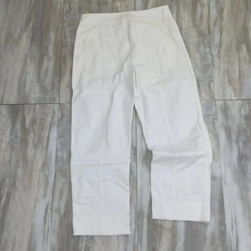 by Anthropologie Relaxed Utility White Pant 27 - Picture 7 of 9